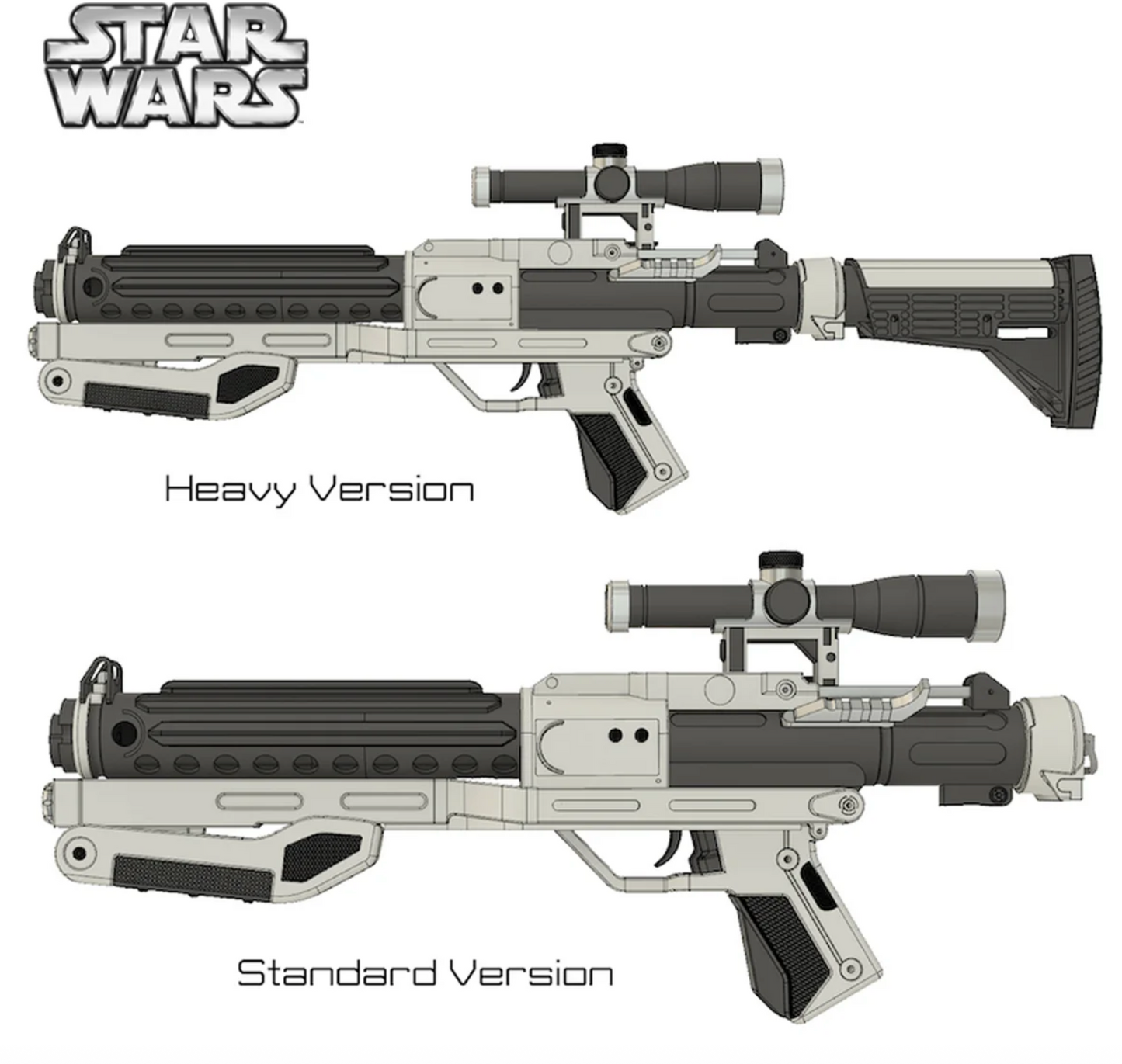 Proptronix F-11D First Order Blaster Kit Only 1:1 3D Printed Star Wars Cosplay