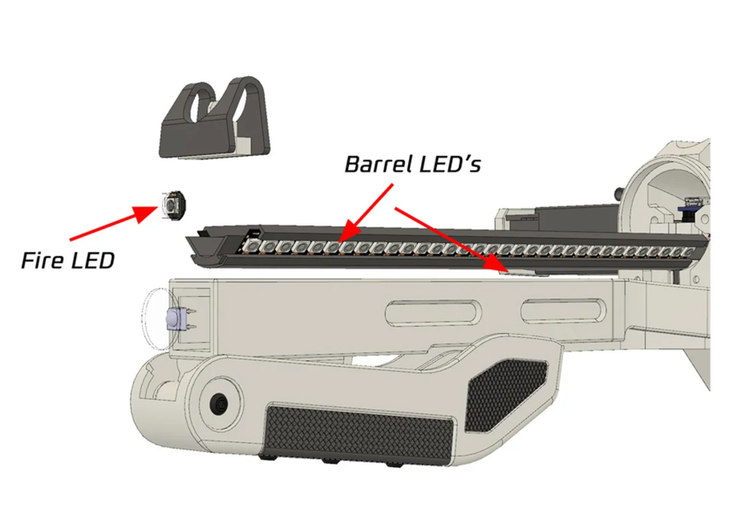 Proptronix F-11D First Order Blaster Kit Only 1:1 3D Printed Star Wars Cosplay