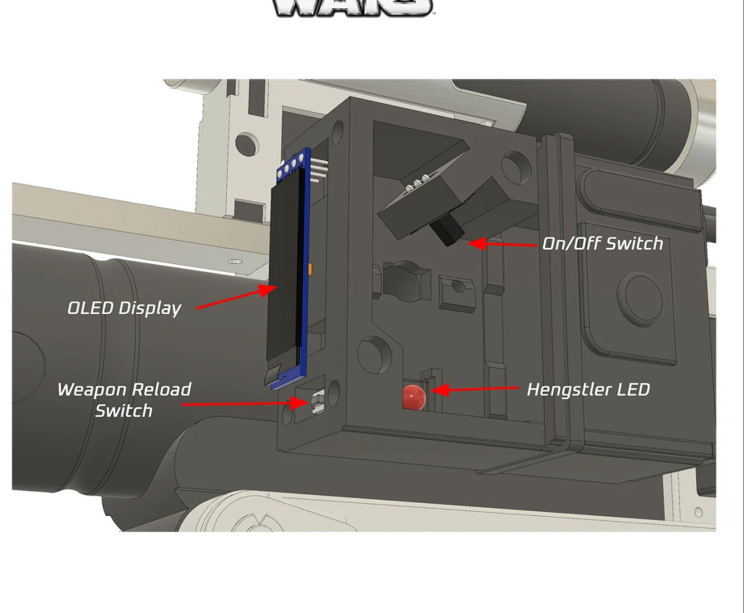 Proptronix F-11D First Order Blaster Kit Only 1:1 3D Printed Star Wars Cosplay