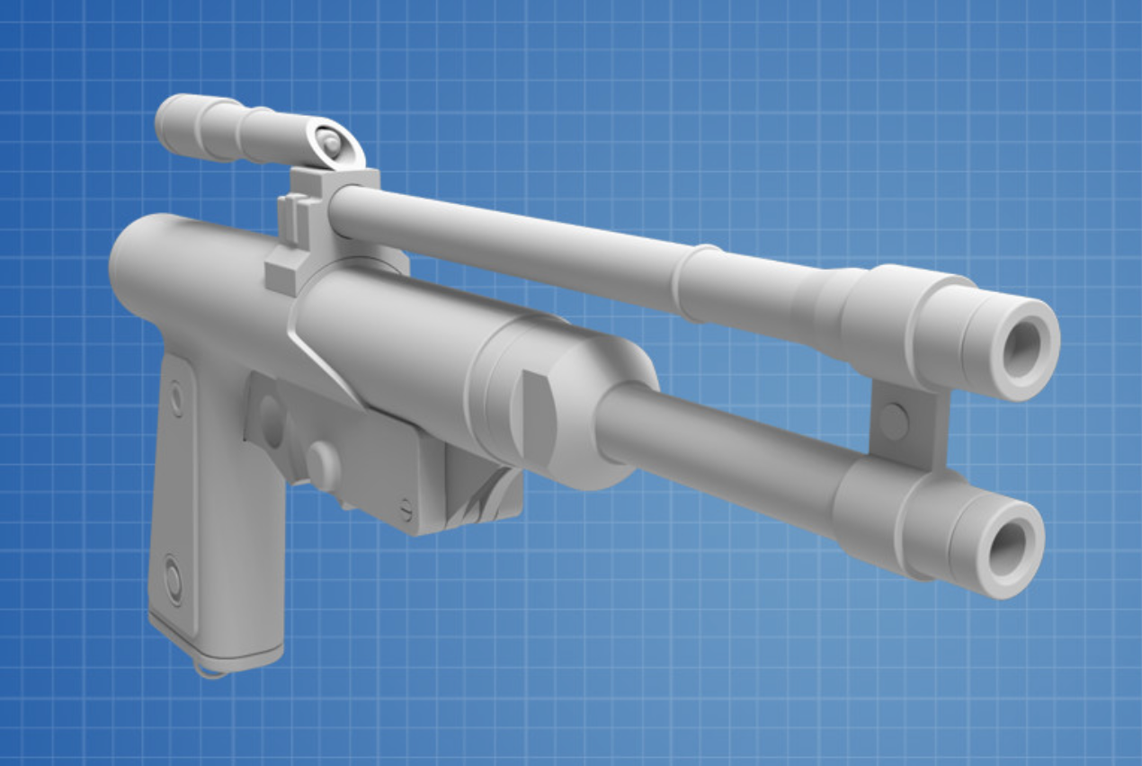 Boba Fett's Blaster Pistol - STAR WARS Custom Print - 3D 1:1 printed model (Copy) (Copy) (Copy)