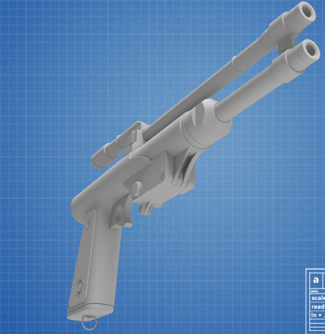 Boba Fett's Blaster Pistol - STAR WARS Custom Print - 3D 1:1 printed model (Copy) (Copy) (Copy)