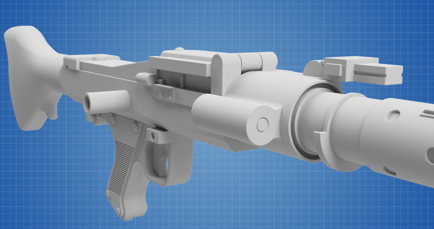 DLT-19 BLASTER RIFLE - STAR WARS Custom Print - 3D 1:1 printed model (Copy) (Copy)