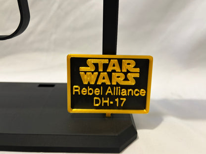 DH-17 Blaster & Stand Rebel Alliance 3D Printed Kit Star Wars 1:1 Scale Cosplay Model