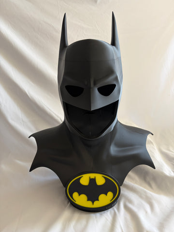 1989 Batman Cowl Life Size Bust 1:1 3D Printed