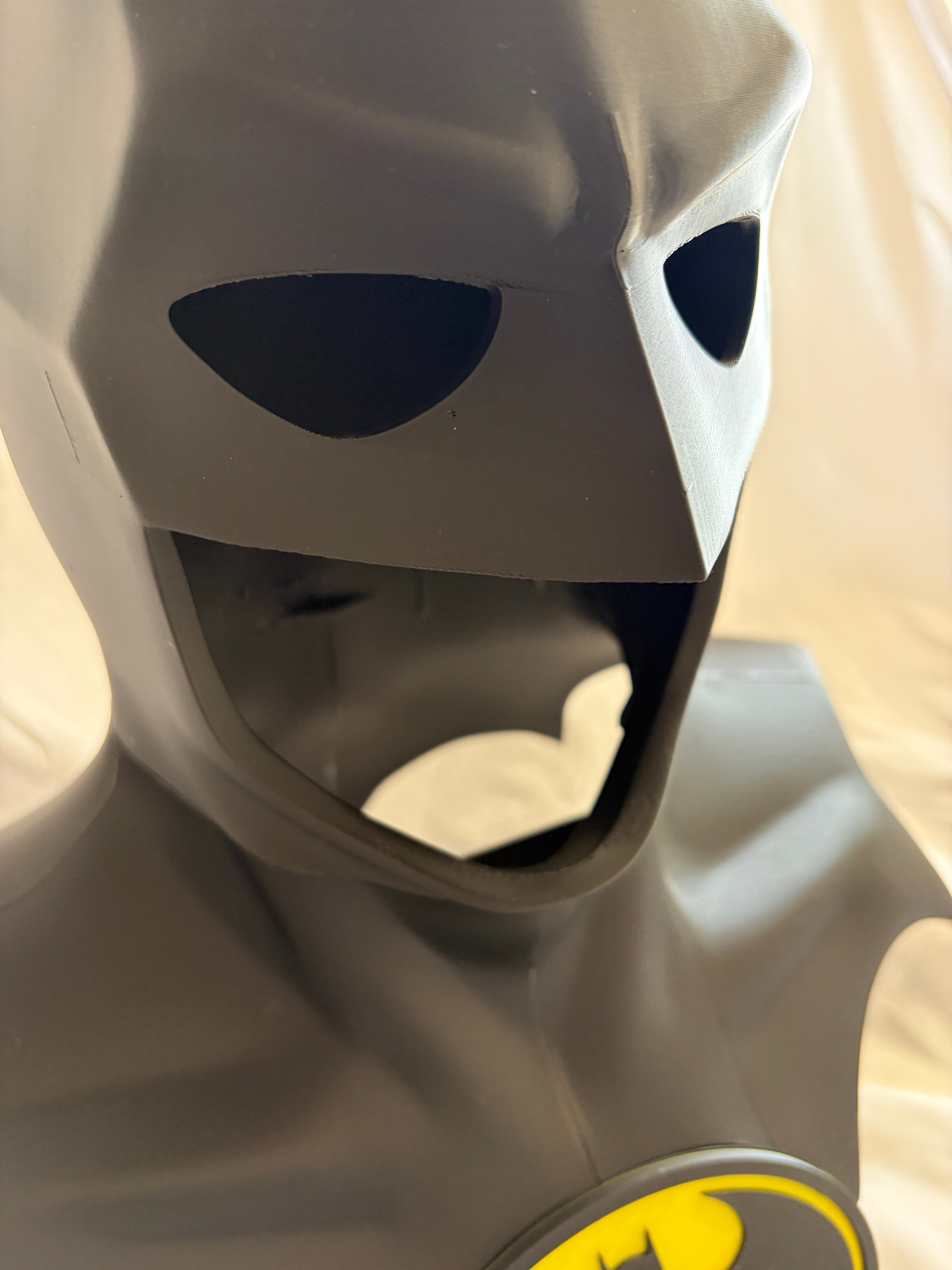 1989 Batman Cowl Life Size Bust 1:1 3D Printed