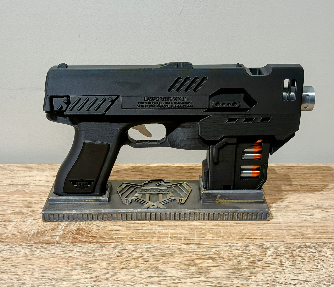 Judge Dredd Lawgiver 2012 3D Printed Cosplay Prop Replica