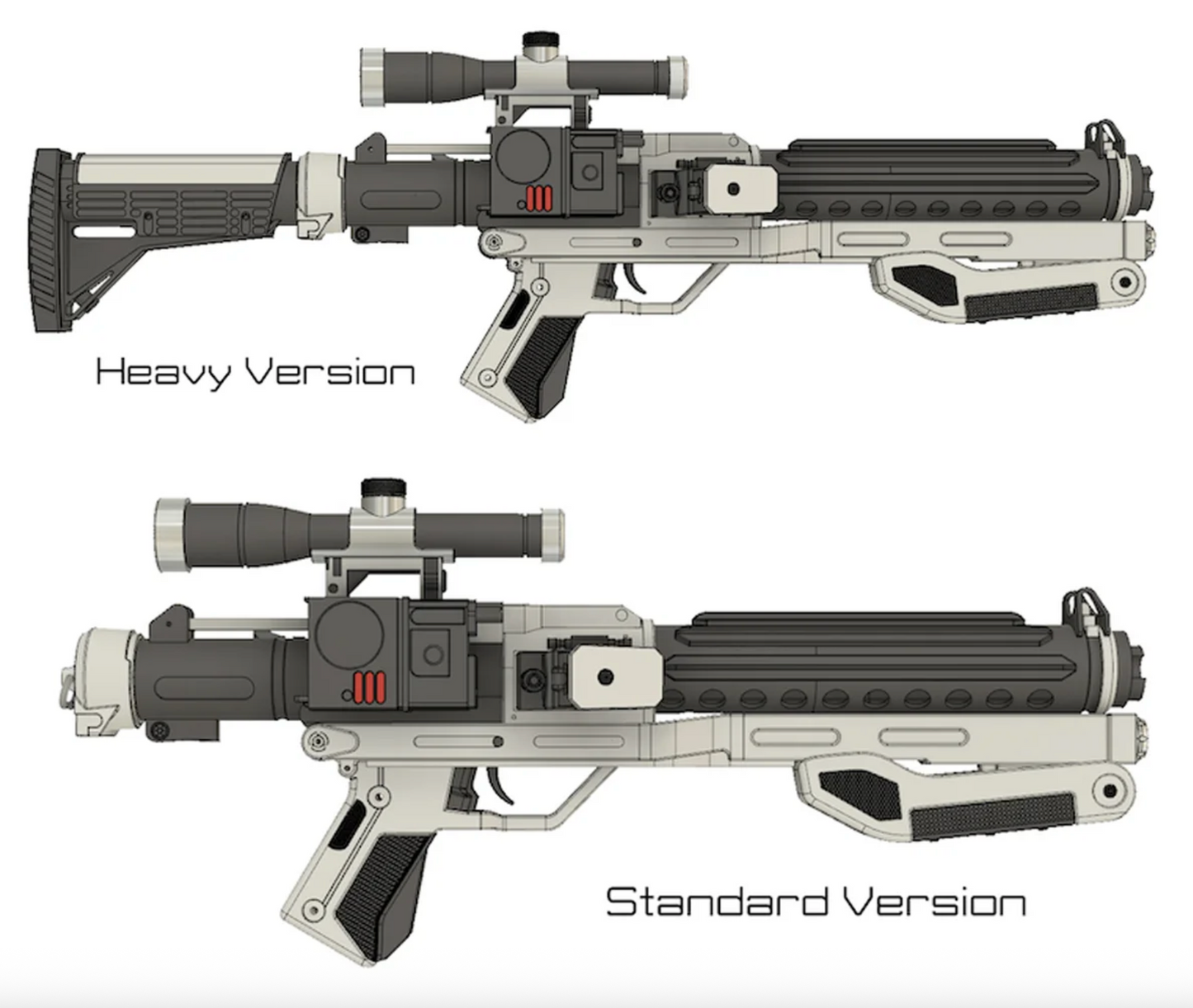Proptronix F-11D First Order Blaster Kit Only 1:1 3D Printed Star Wars Cosplay