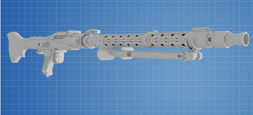 DLT-19 BLASTER RIFLE - STAR WARS Custom Print - 3D 1:1 printed model (Copy) (Copy)