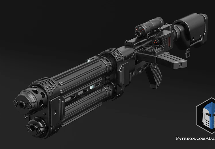 E-22 Blaster Rifle 1:1 3D Printed Prop  Star Wars Cosplay Prop Galactic Armoury