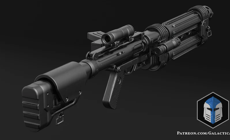 E-22 Blaster Rifle 1:1 3D Printed Prop  Star Wars Cosplay Prop Galactic Armoury