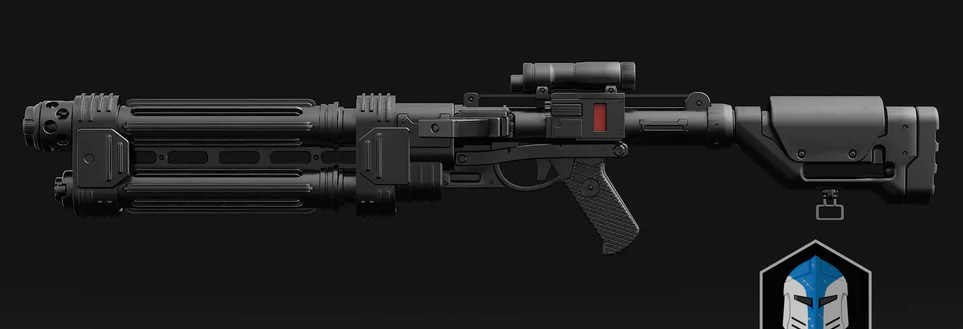 E-22 Blaster Rifle 1:1 3D Printed Prop  Star Wars Cosplay Prop Galactic Armoury