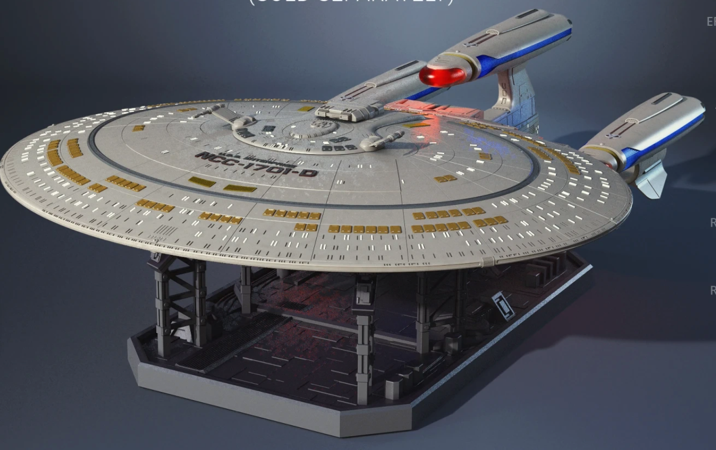 USS Enterprise NCC-1701-D "All Good Things" Dreadnought Class  / Custom Print for Allan Hilton