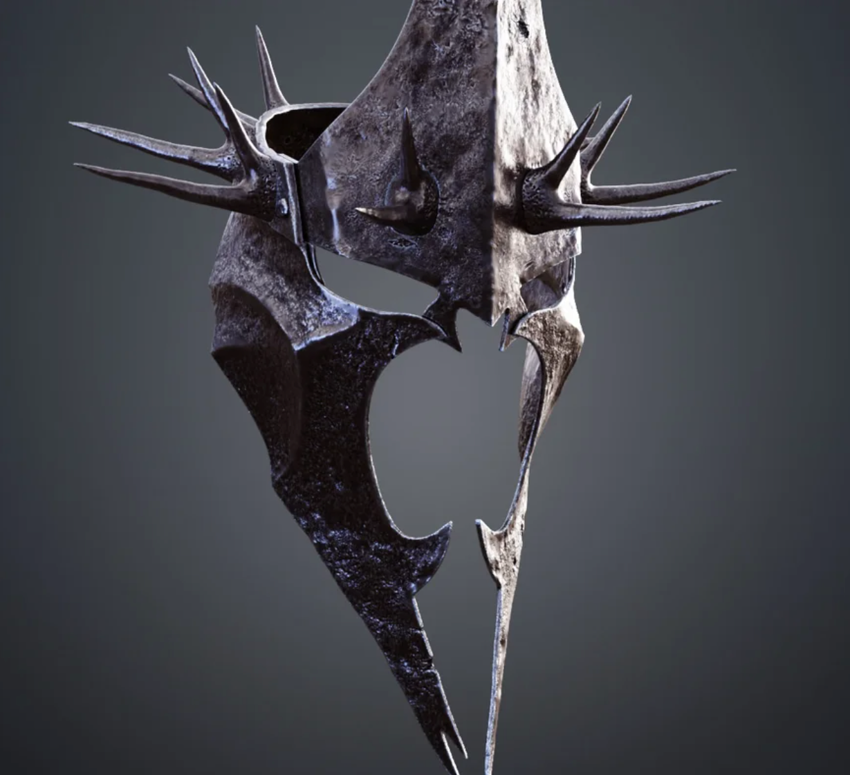 Witch King Helmet LOTR Lord Of The Rings Cosplay 1:1 Prop Unpainted
