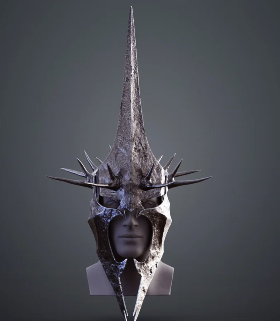 Witch King Helmet LOTR Lord Of The Rings Cosplay 1:1 Prop Unpainted