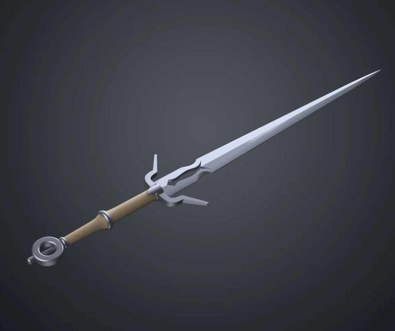 The Witcher Ciri's Sword Cosplay 1:1 Prop UnpaintedCosplay Prop KIT