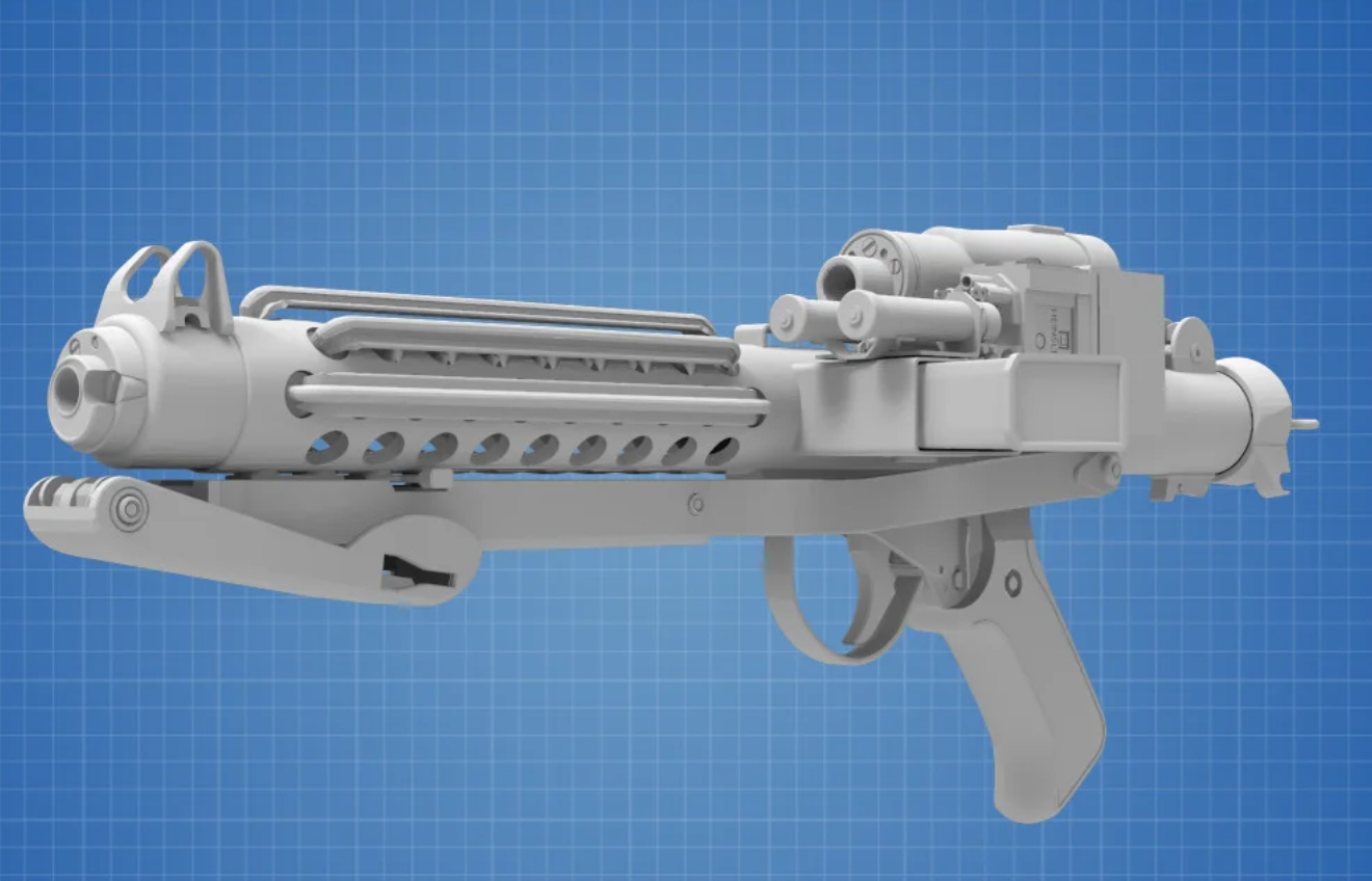 E-11 Stormtrooper Blaster 1:1 Scale 3D Printed Replica Prop Star Wars Cosplay