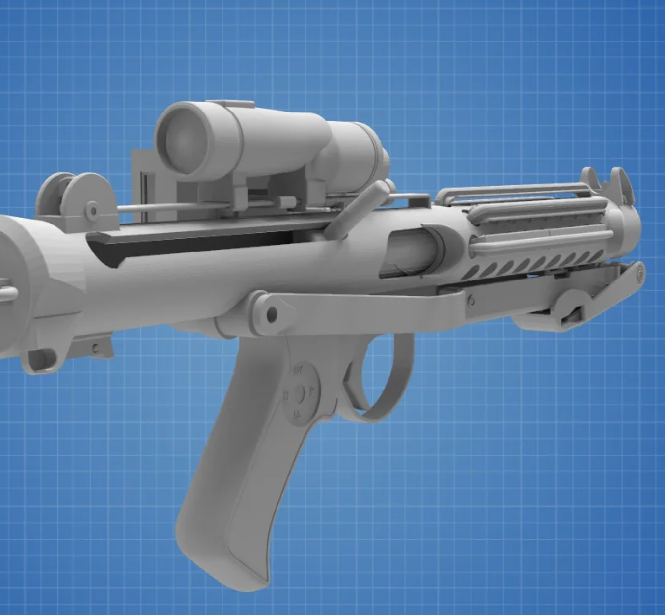E-11 Stormtrooper Blaster 1:1 Scale 3D Printed Replica Prop Star Wars Cosplay