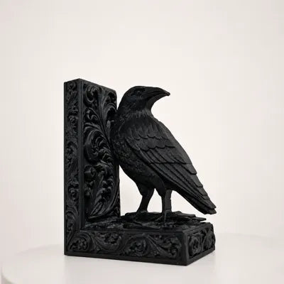 Goth Raven Baroque Bookend (Set of 2 Left and Right )