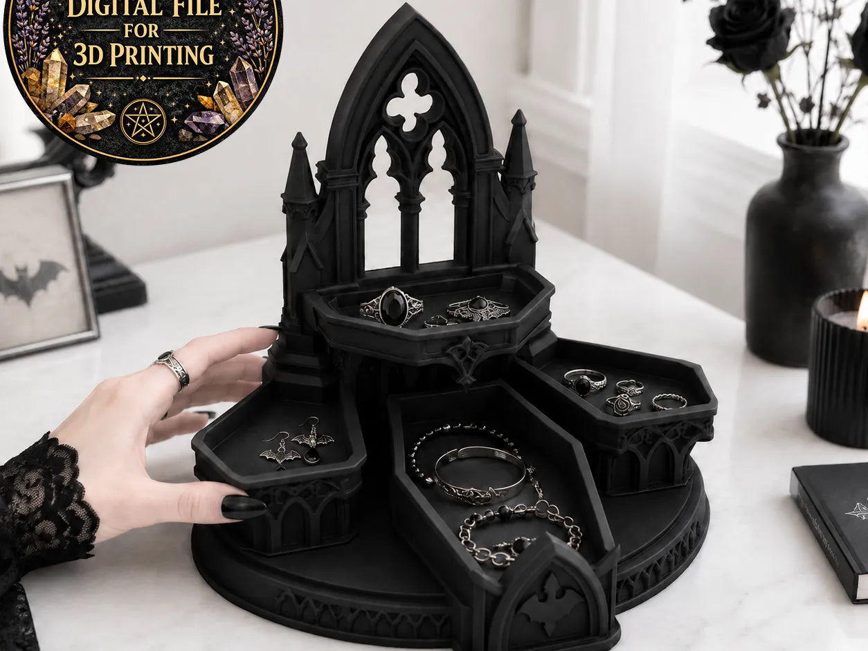 Gothic Cathedral Jewelry Coffin Organizer